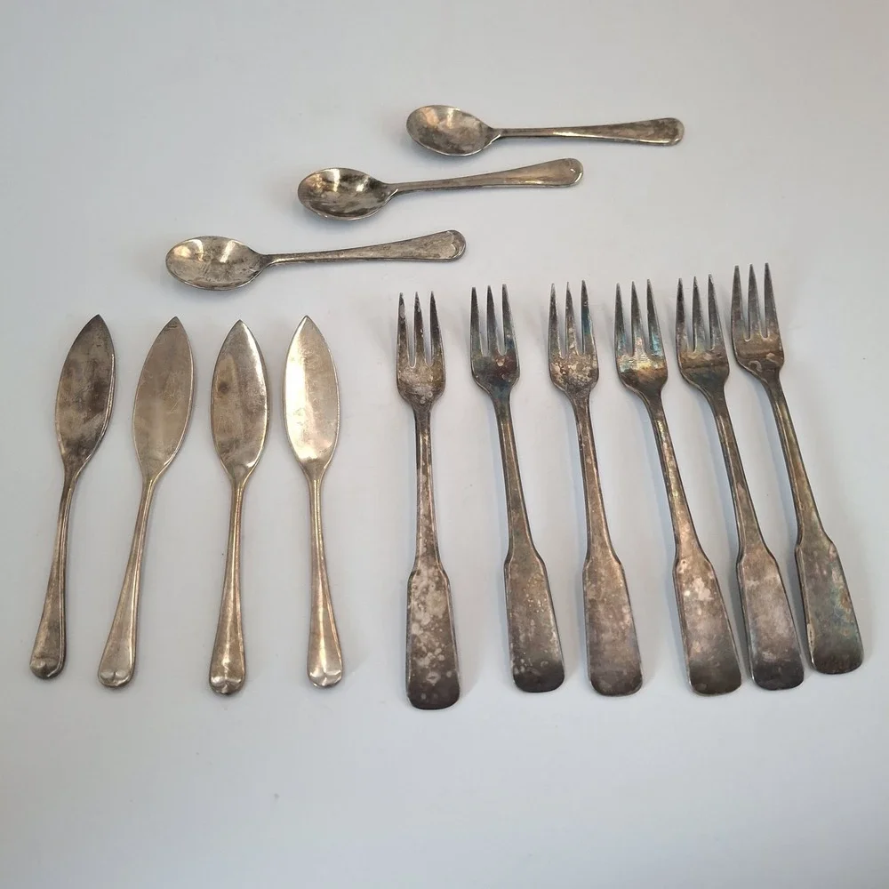 Vintage International Silverplate & Godinger Mismatched Flatware Set - 13 Pieces